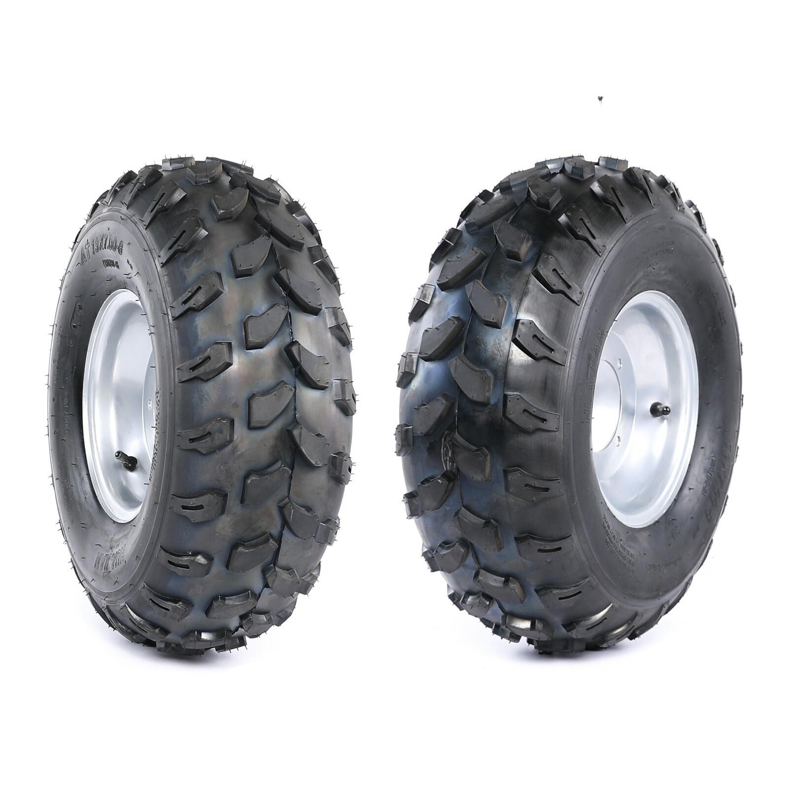 Pair 19×7-8 19x7x8 inch Tire Rim Wheel For 125cc Mini Bike 4 Wheeler Honda Quad