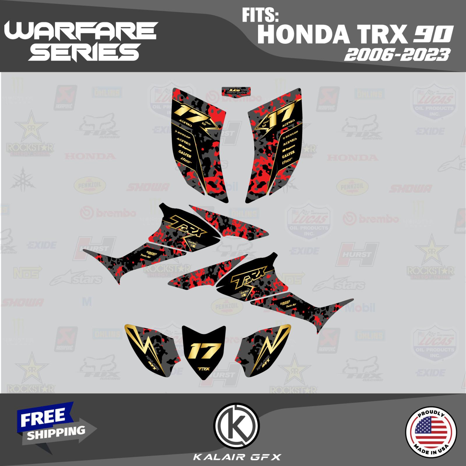 Graphics Kit for HONDA TRX 90 (2006-2024) TRX90 16 MIL Warfare Series – Gold