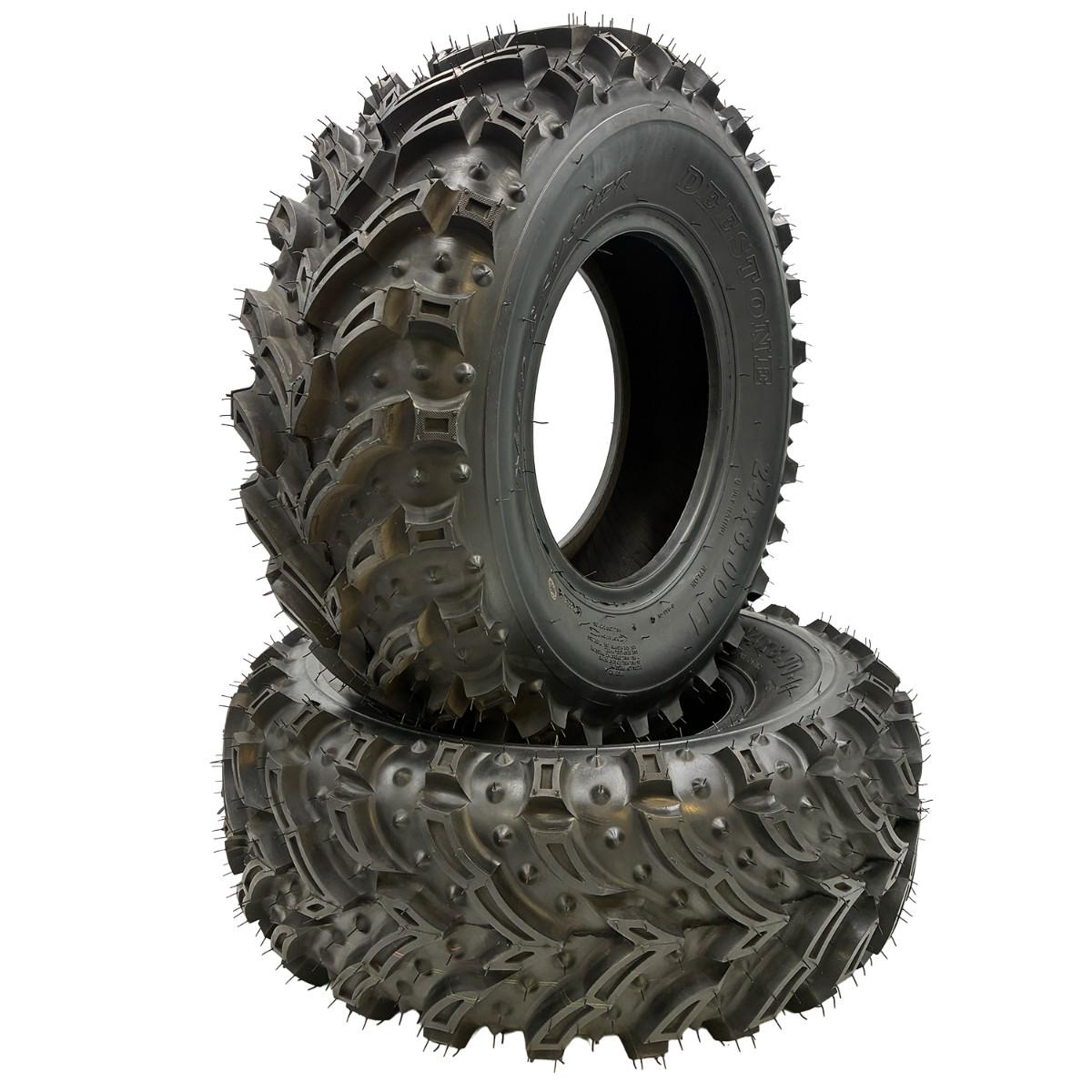 Set of 2 – 24×8.00-11 6PR Mud Crusher ATV Tire