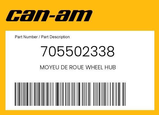 Can-Am Genuine Moyeu De Roue Wheel Hub – 705502338