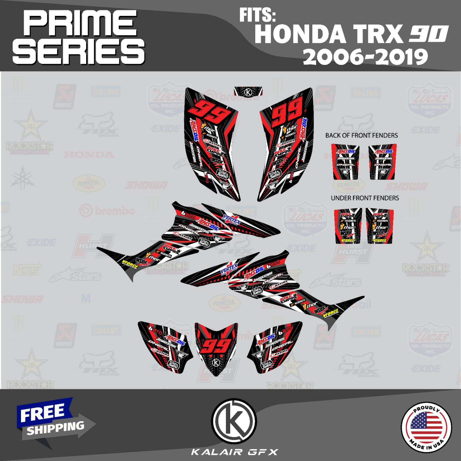 Graphics Kit for HONDA TRX 90 (2006-2024) TRX90 16 MIL Prime-Red