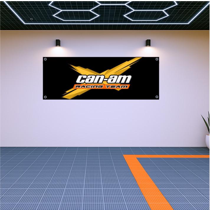 Can-Am Racing Team Flag Banner 71×24″ – Garage or Man Cave Wall Decor