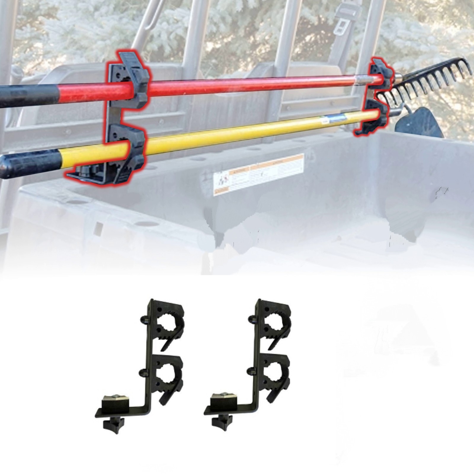 Can Am Dual Tool Hooks CA-3018 Fits all Cam Am Defenders Cargo Bed Mounted