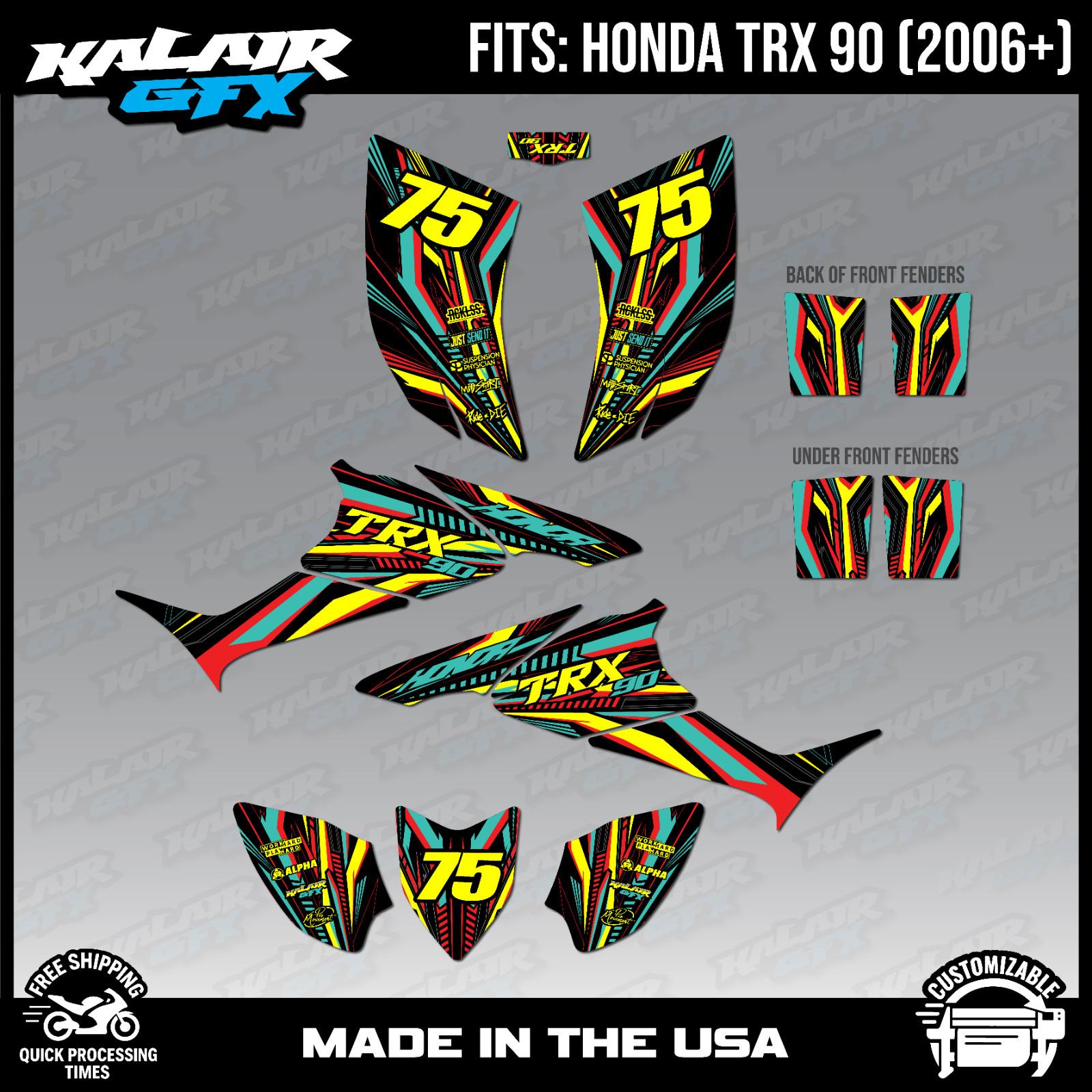 Graphics Kit for HONDA TRX 90 (2006+) TRX90 Prime Series – Teal
