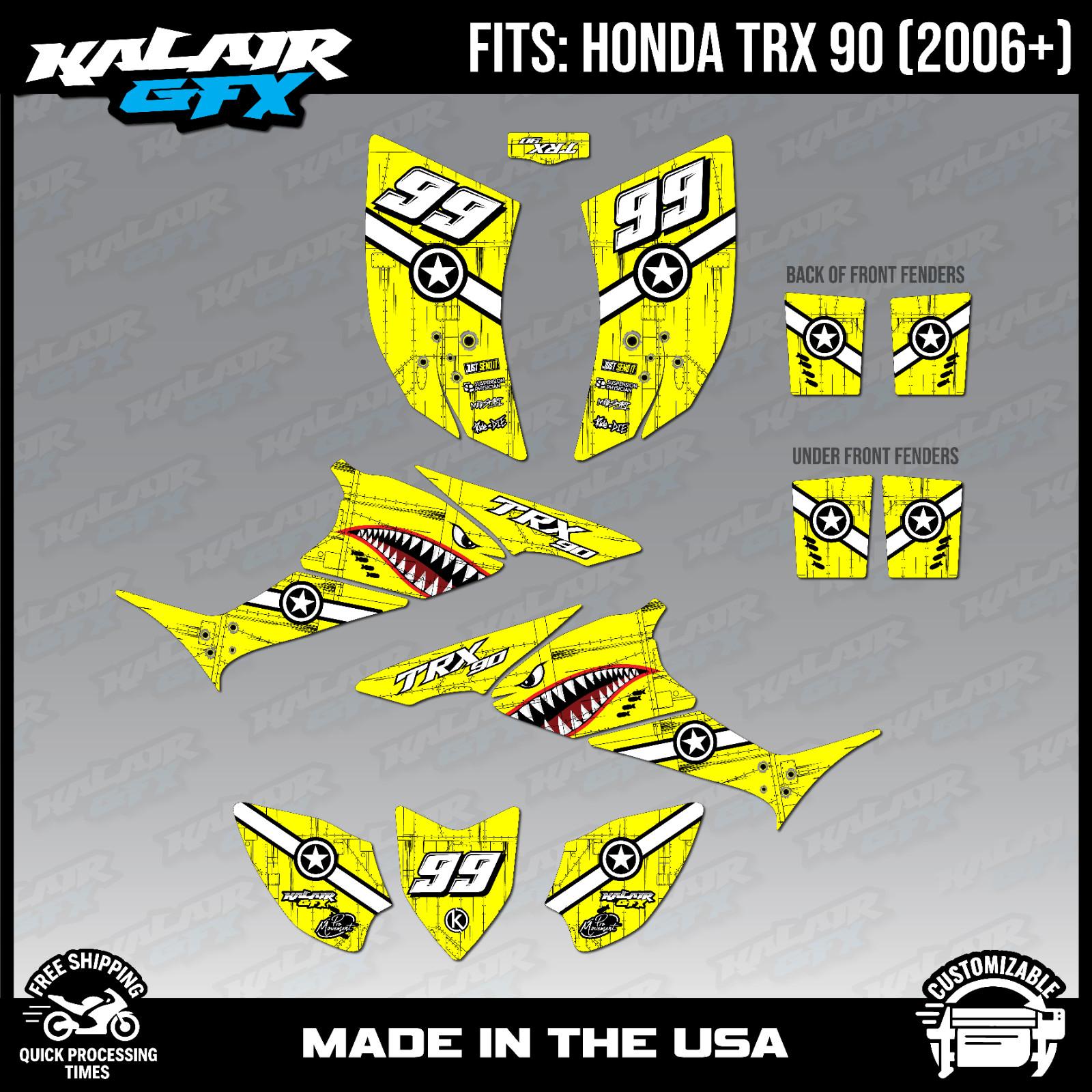 Graphics Kit for HONDA TRX 90 (2006+) TRX90 Predator Series – Yellow