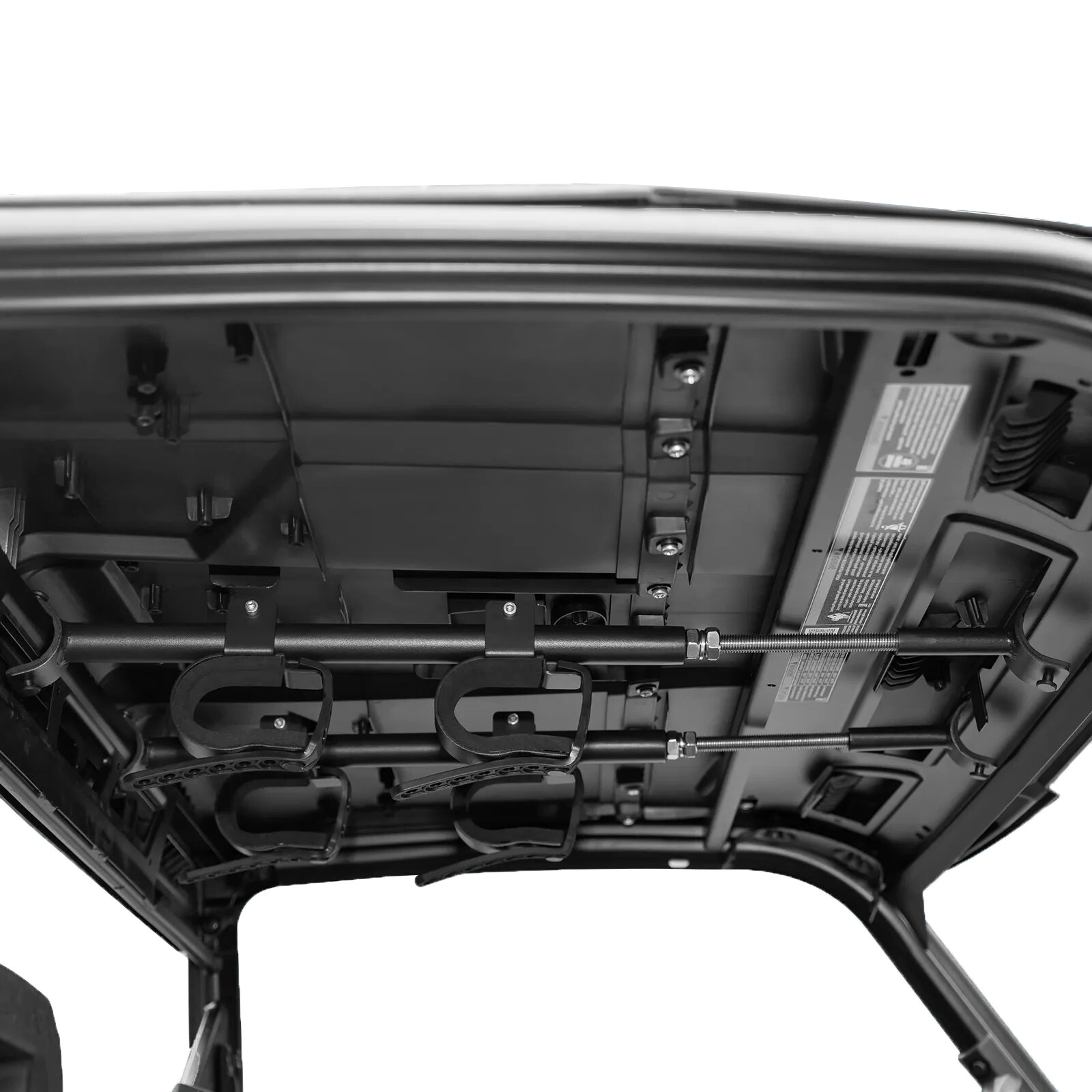 UTV Overhead Roof Gun Holder Bow Rifle Rack For Polaris RZR Can Am Pioneer Honda