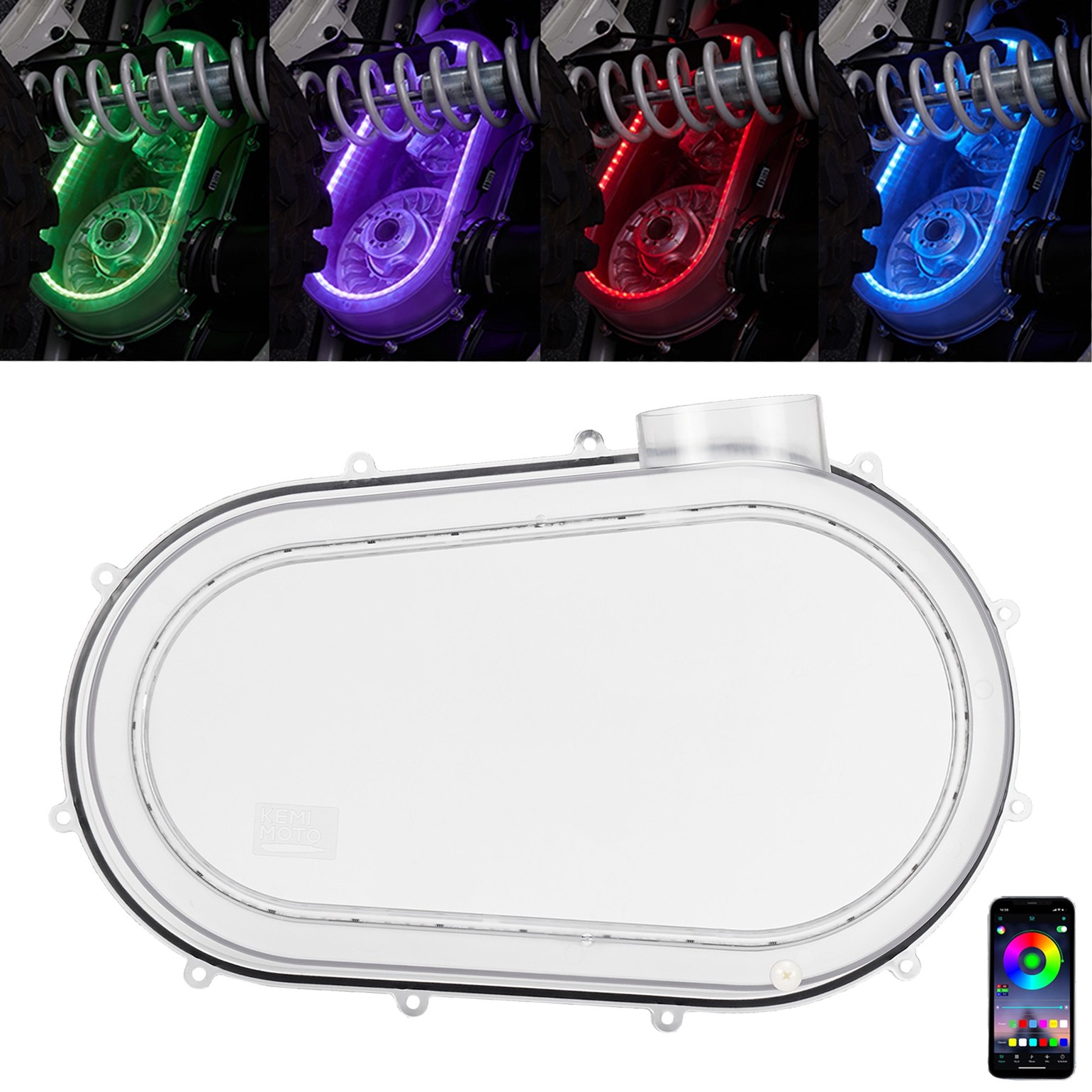 #420212505 Outer Clutch Cover w/RGB Light for Can Am Maverick X3/ MAX R 2018-24