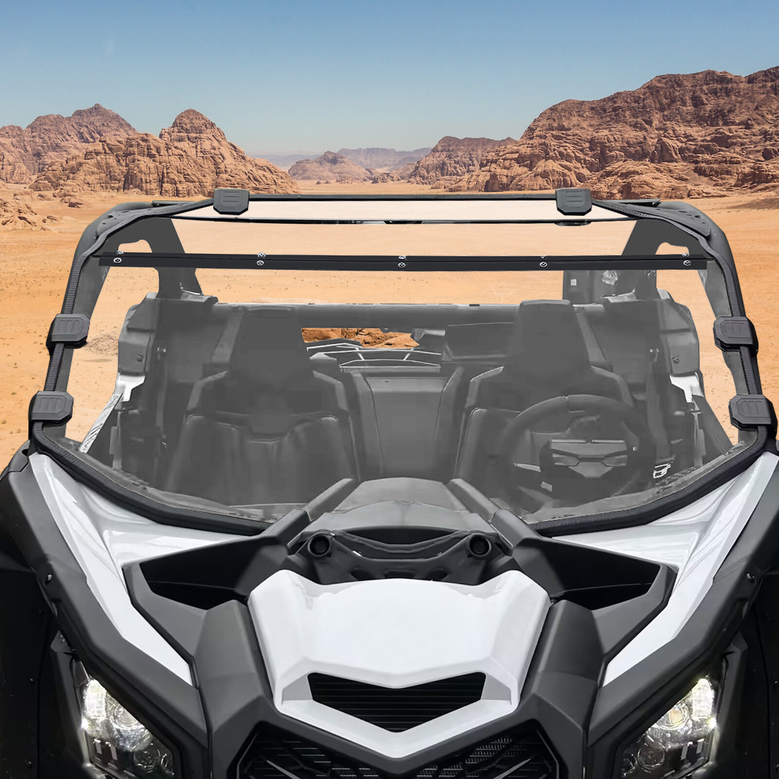 For Can-Am Maverick X3 /Max Scratch Resistant Full Windshield Tough PC 2017-2025