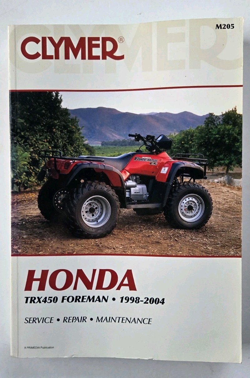 NEW OEM CLYMER HONDA TRX450 FOREMAN QUAD ATV SERVICE REPAIR MANUAL 1998-2004