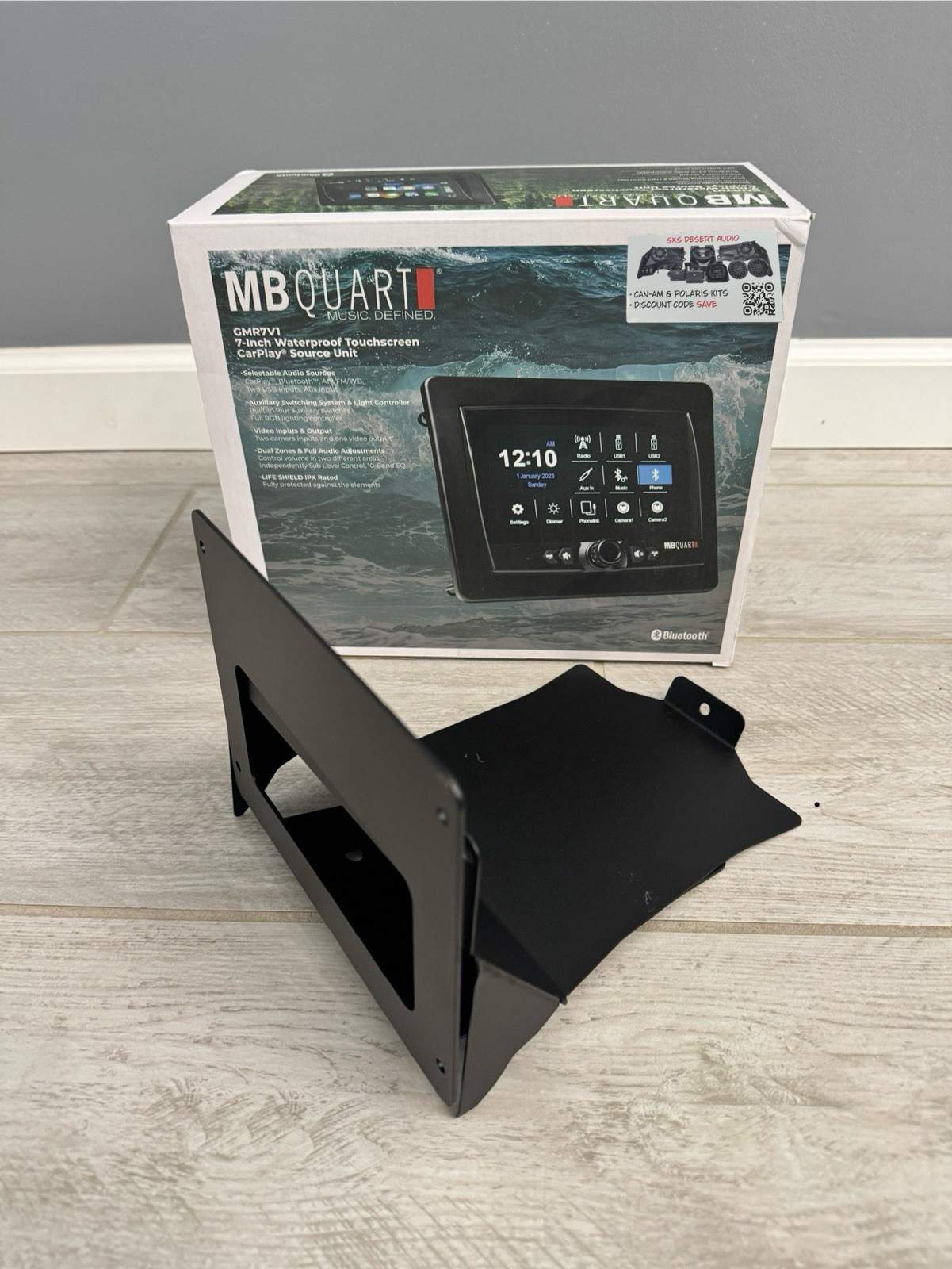 MB Quart GMR7V1 Radio With Mounting Plate For 2017-2025 Canam Maverick X3