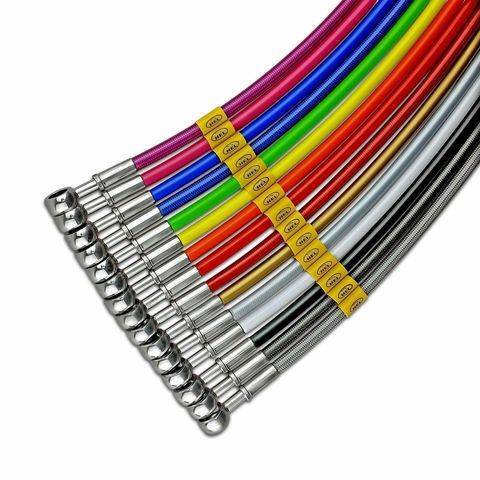 HEL Front & Rear Race Brake Lines Honda Quad : TRX450 2003 – 2006 Green