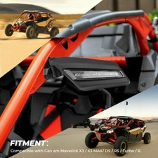 For 2017-2023 Can Am Maverick X3 Max Turbo Rear Racing Side Mirrors w/ LED Light