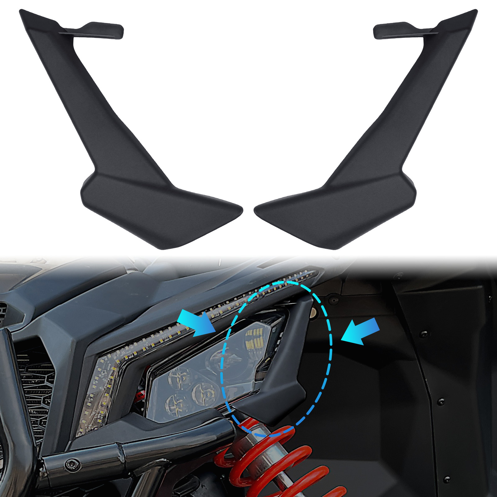 Front Headlight Cover Trim For Can Am Maverick X3 Turbo 2017-2023 Left & Right