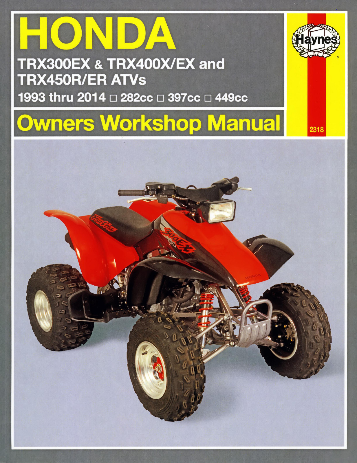 1993 – 2014 Honda TRX 300EX / TRX 400X / EX & TRX450R / ER Repair Manual