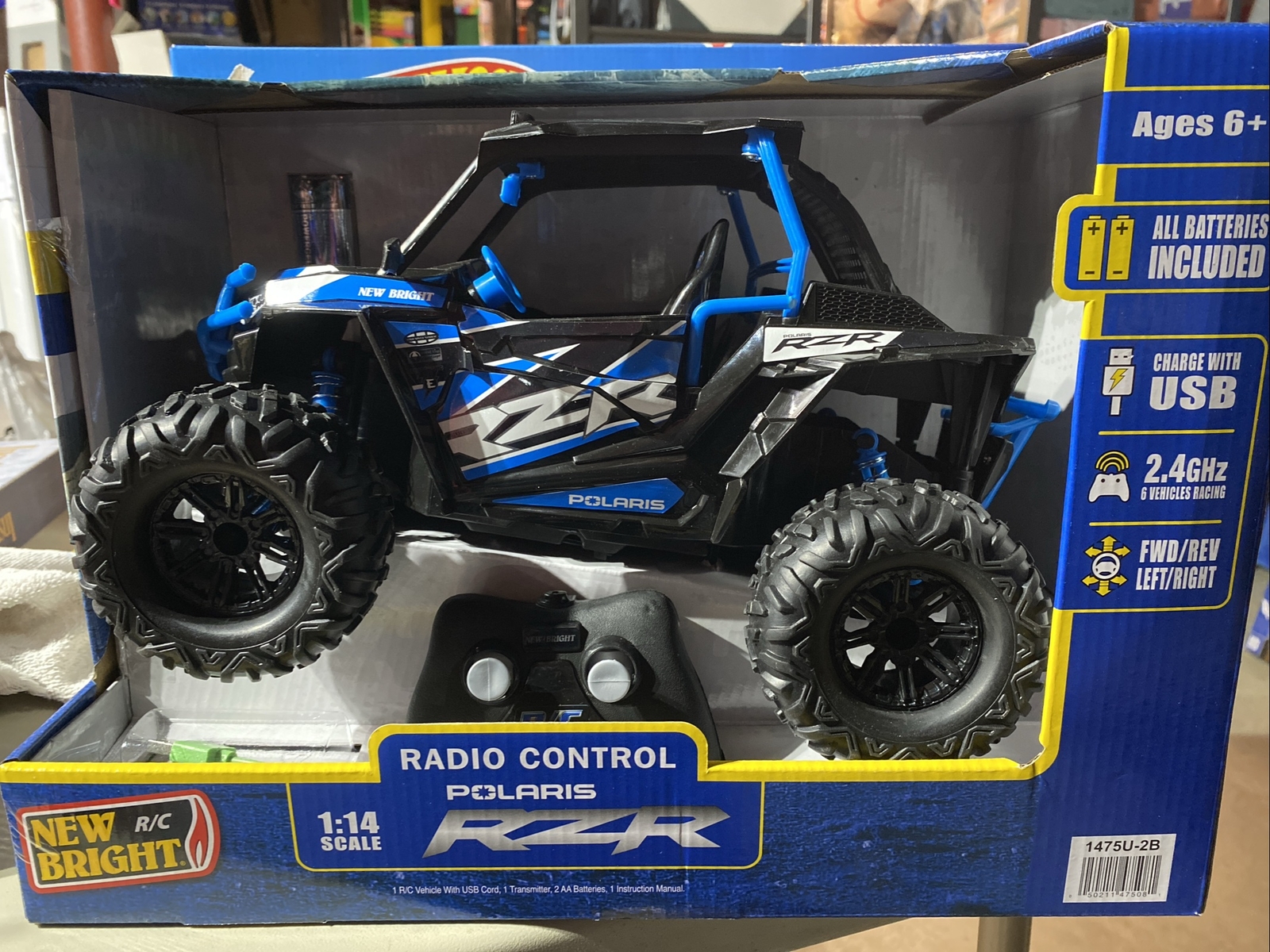 Ford Lightning Battery Remote Control Blue Truck,61474U-6B