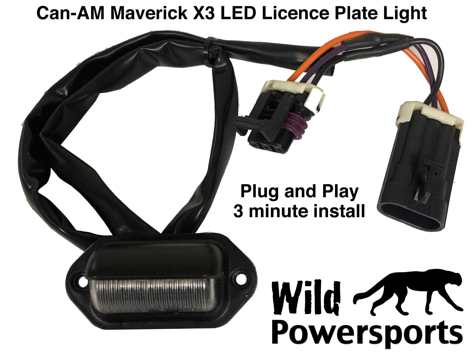 LED License Plate Light for Can-AM Maverick X3 (Plug and Play)
