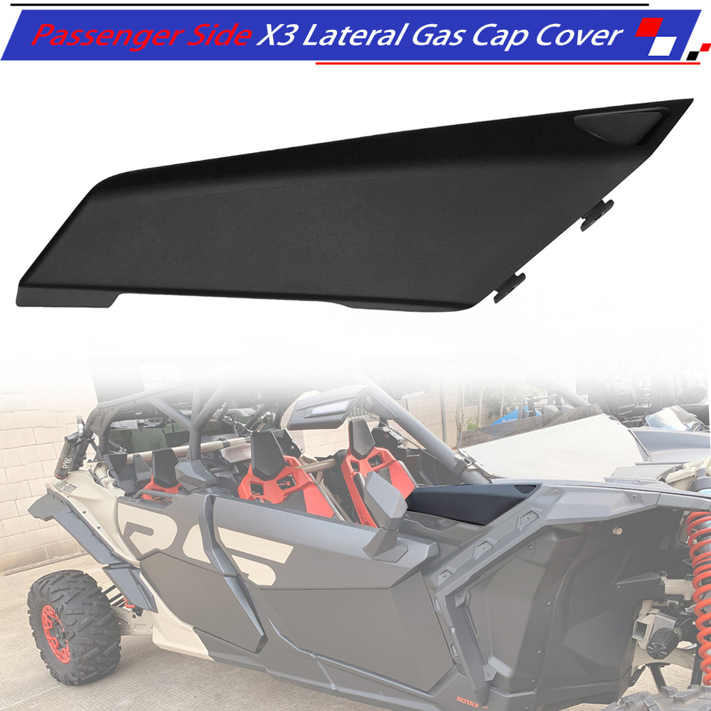 1pc Black Passenger Side Lateral Gas Cap Cover Fit for Can-Am Maverick X3 2017+
