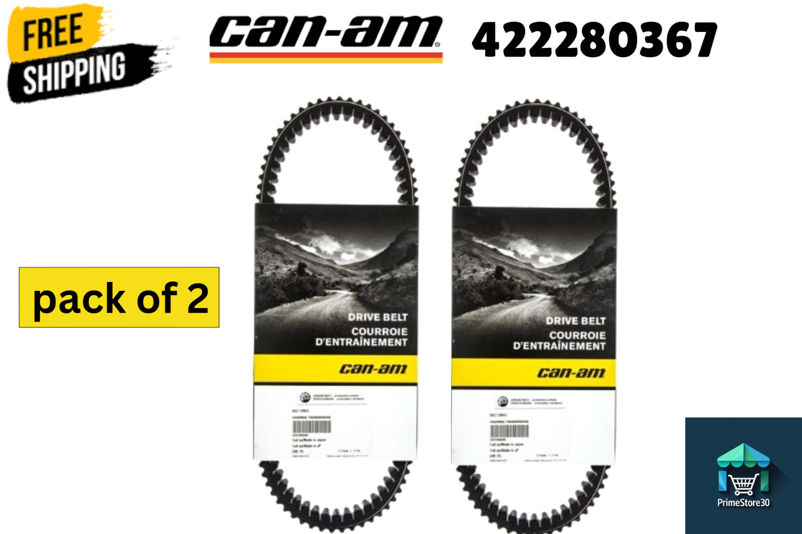 Can-Am 422280367 Clutch Drive Belt 2013-2020 Maverick Commander Max 1000R DPS