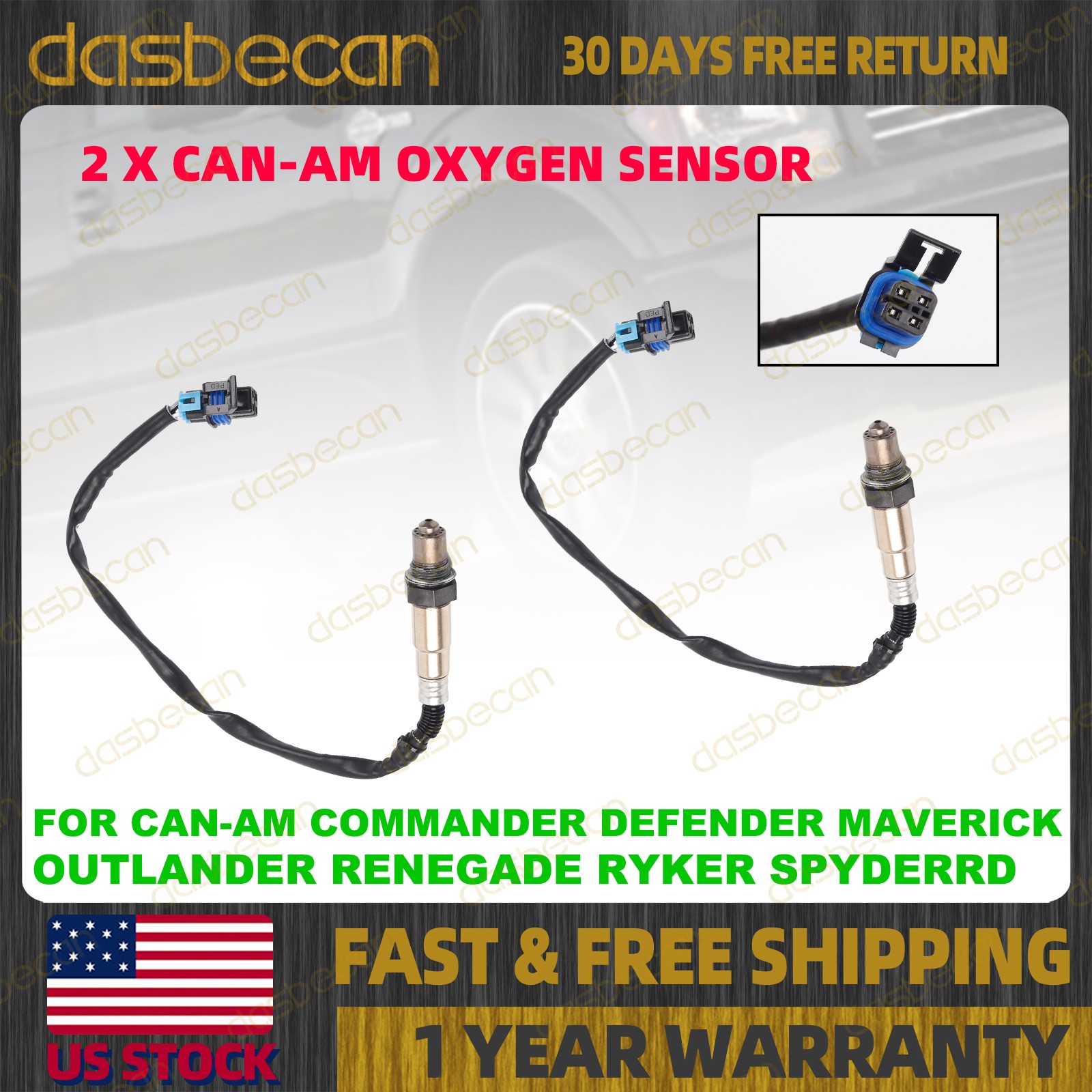 2PC Can-Am Oxygen Sensor For Commander Defender Maverick Outlander Spyder Ryker