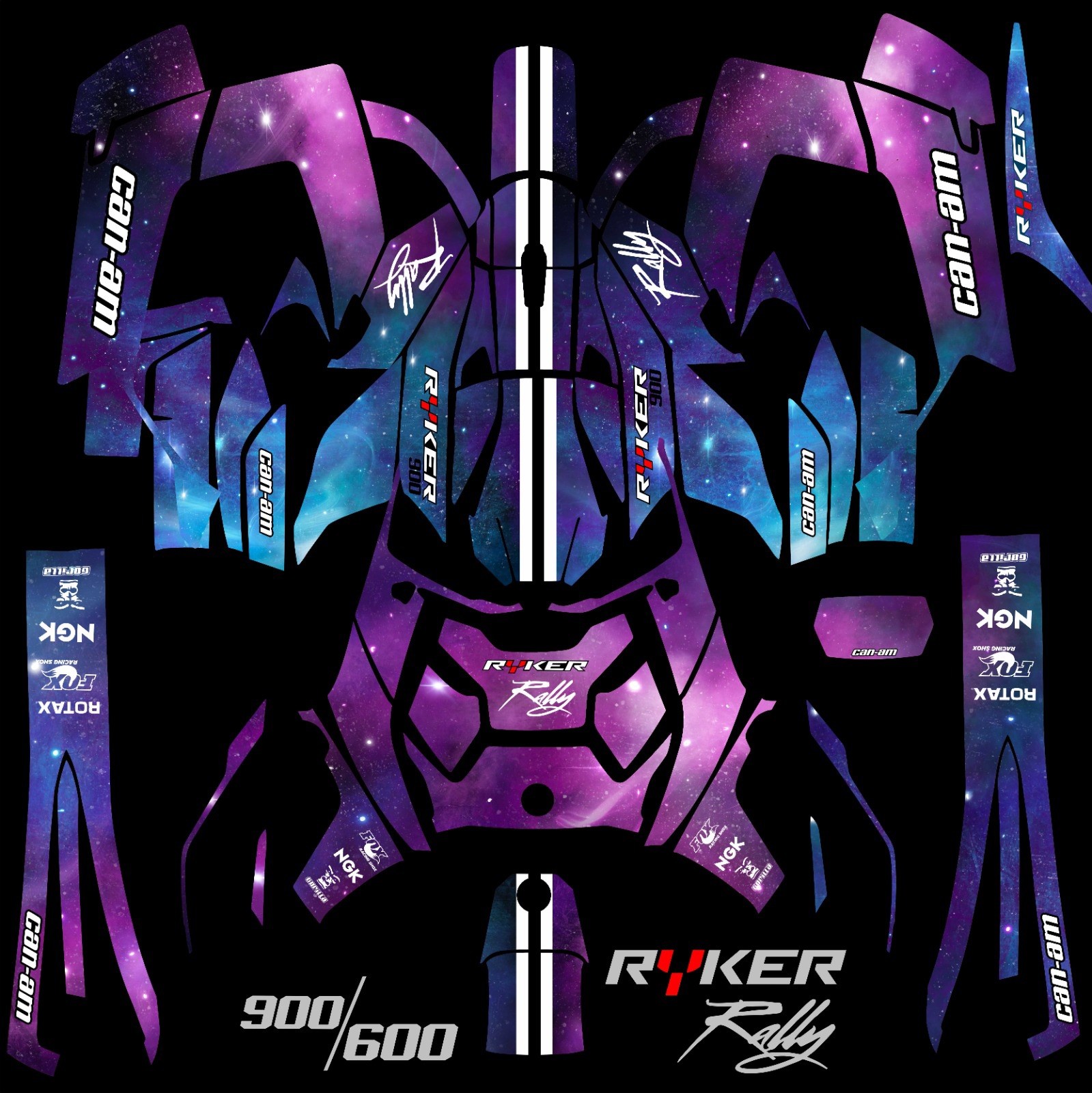 Can Am RYKER 600 900 Graphic kit 2018 2019 2020 2026 stickers decals ATV UTV MX