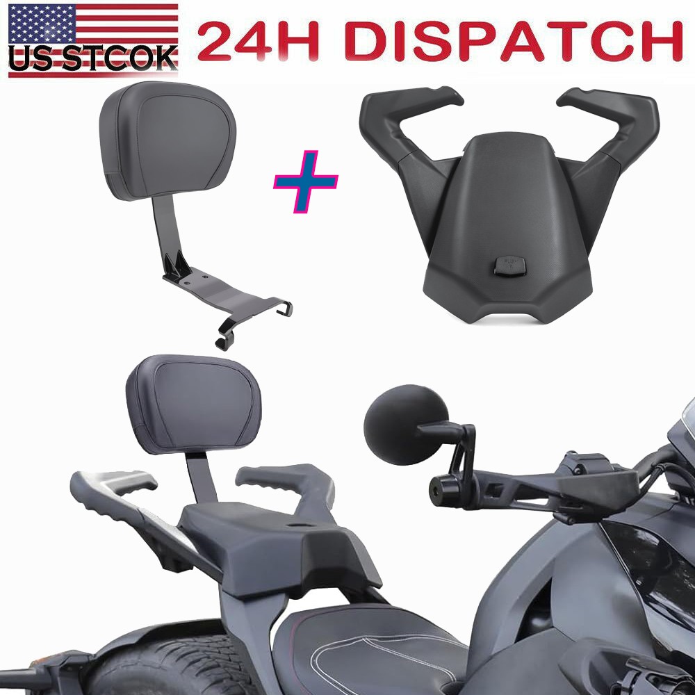 Passenger Backrest +Seat For Can Am Ryker 600 900 Rally Edition 2019-2025 2026