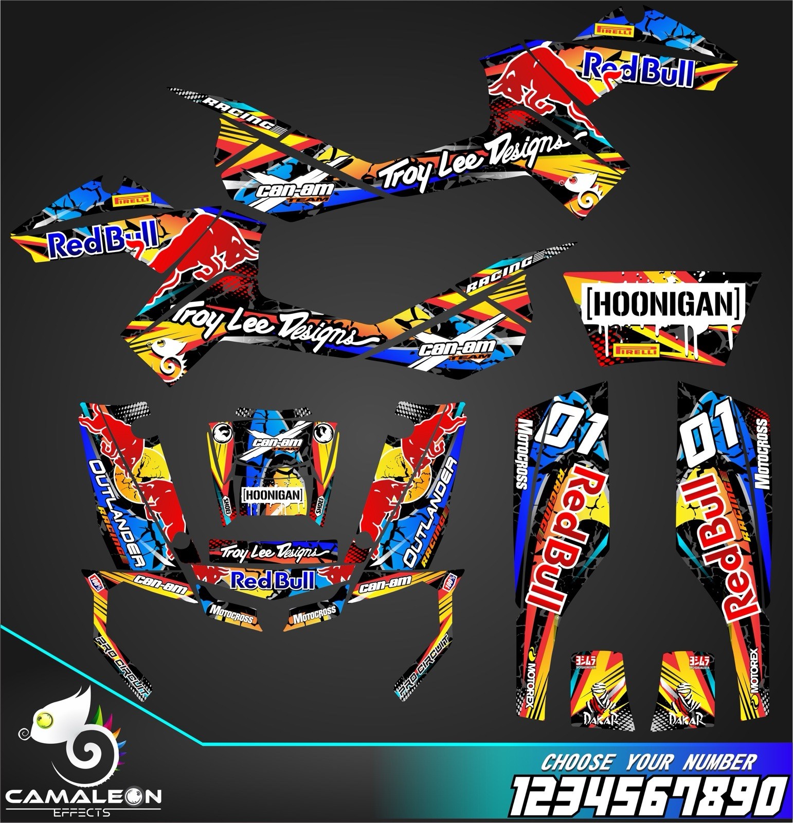 CAN-AM OUTLANDER 500 650 800R 1000 GRAPHICS KIT DECALS STICKER 2006-2011