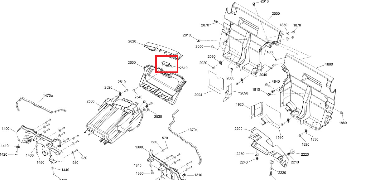 CAN-AM COMMANDER GLOVE BOX LATCH 707900031