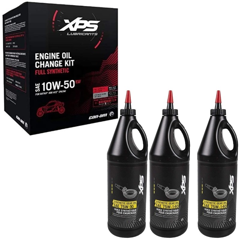 Can Am Maverick X3 10W-50 Oil Change Kit W/ Gear Oil #Ac-X3-Fsok