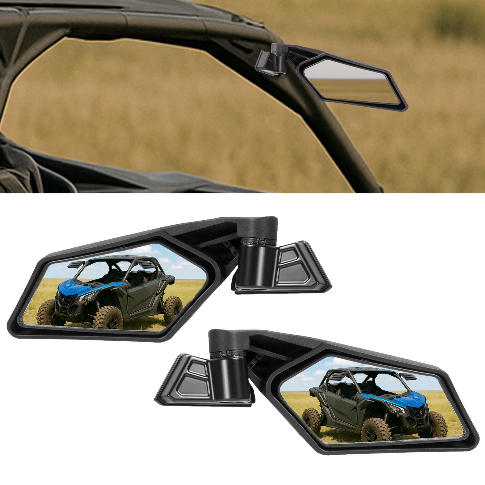 Rear View Side Mirror Racing Style For Can Am Maverick X3 4×4 DS Turbo DPS 18-25