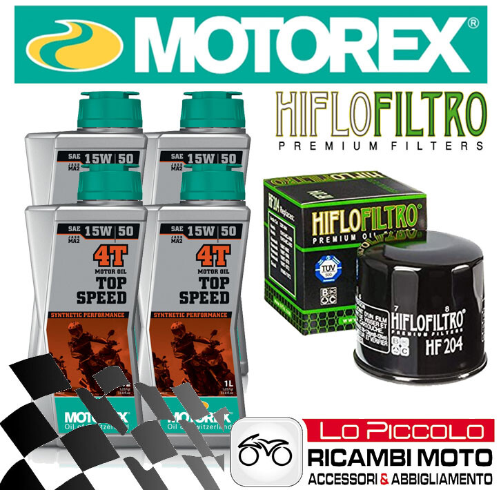 CUTTING 4 LT MOTORX OIL TOP SPEED 15W50 + FILTER Honda CB F Hornet 600 2011