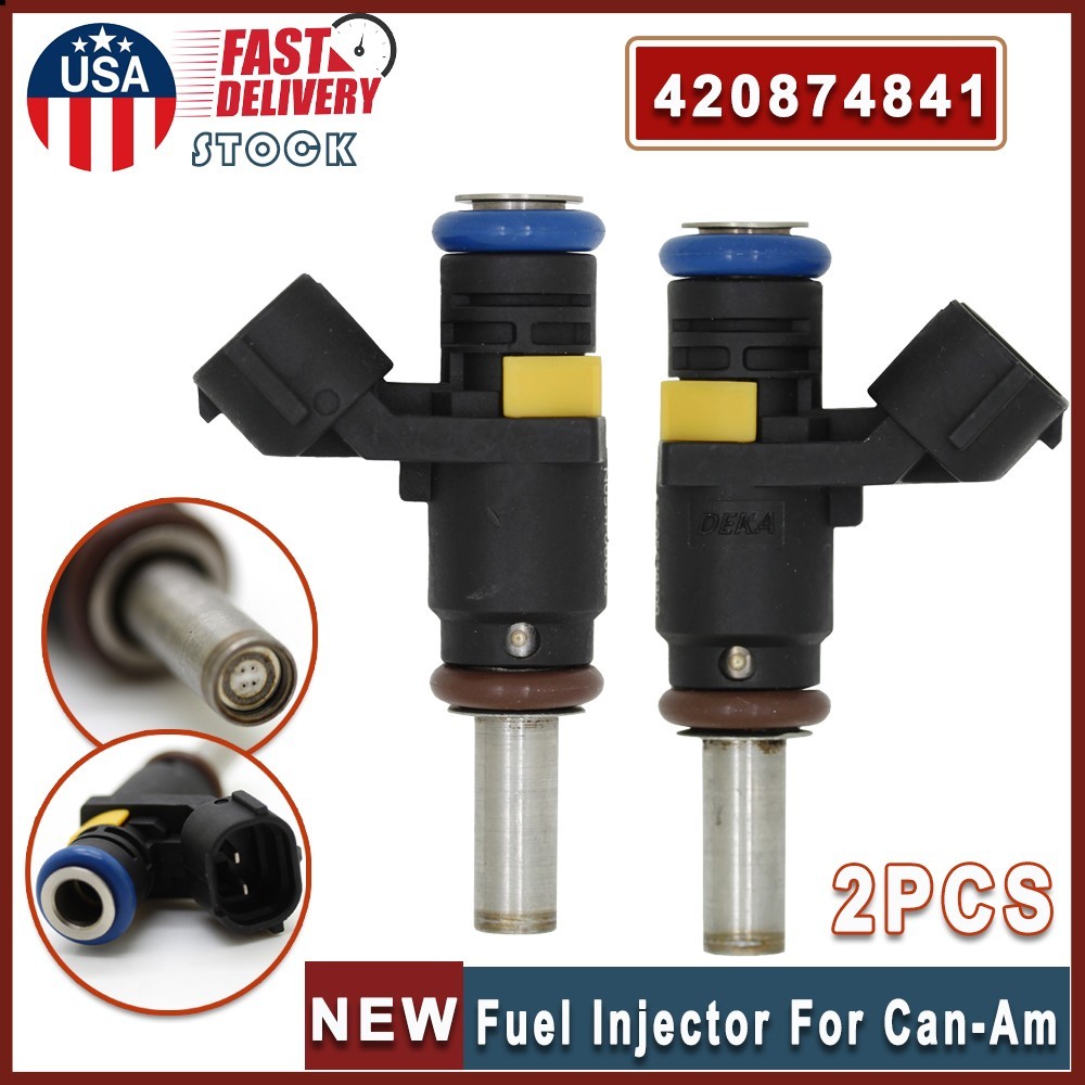 2PCS Fuel Injectors 420874841 For Can-Am Defender HD8 HD10 Outlander L 450 850R