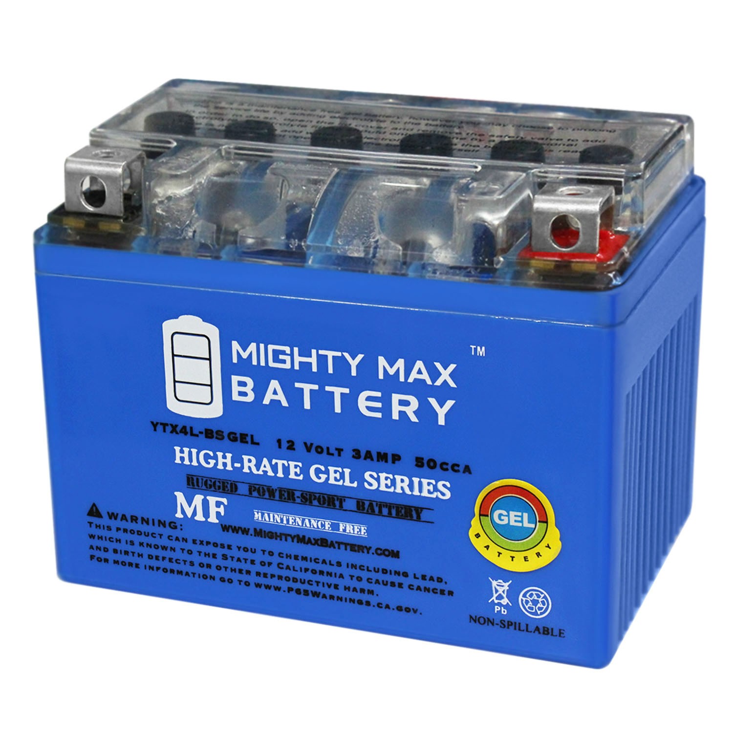 Mighty Max YTX4L-BS GEL Battery for Can-Am Bombardier DS50, DS70, DS90