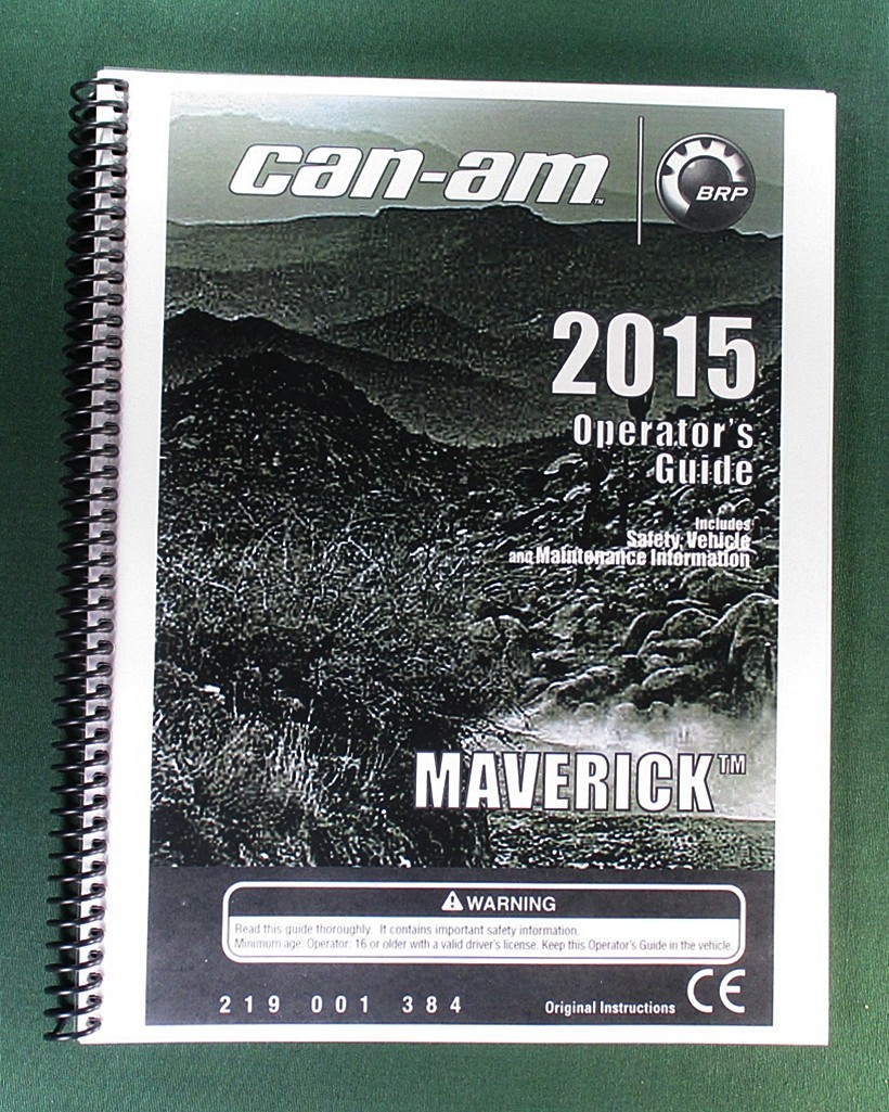2015 Can-Am Maverick 1000 Owner’s Manual: 155 Pages & Protective Covers!