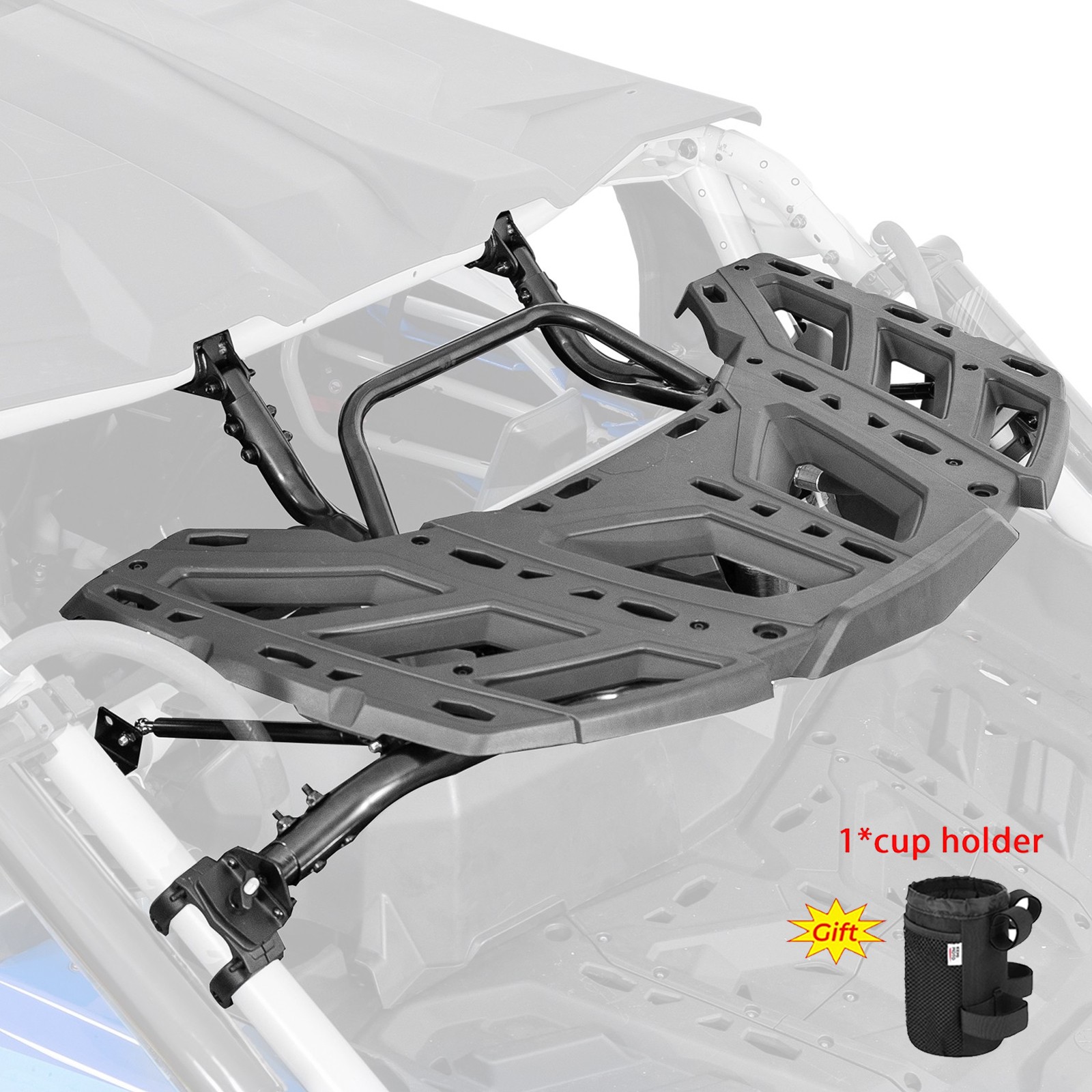KEMIMOTO Rear Cargo Rack LinQ Pivoting Rack For Can Am Maverick X3 2017-2025