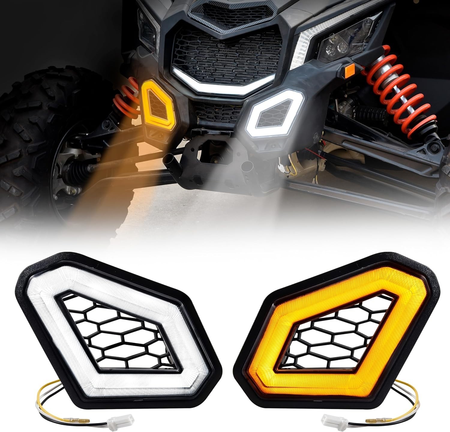 LED Front Accent Lights for Can-Am Maverick X3 / MAX 2017-2025, LED Front