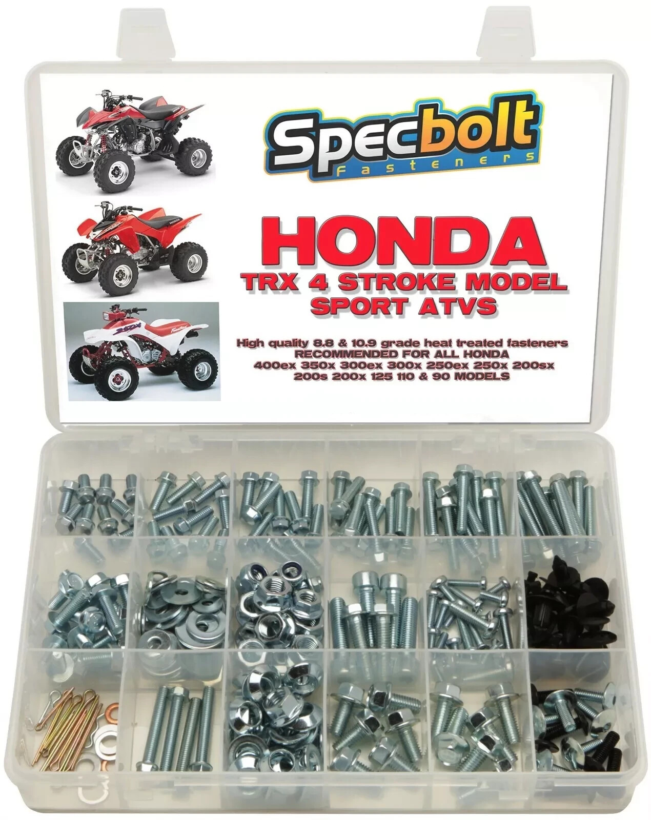 HONDA Quad 400EX Bolt Kit 250EX 250X Fourtrax ATV fender plastic engine SPECBOLT