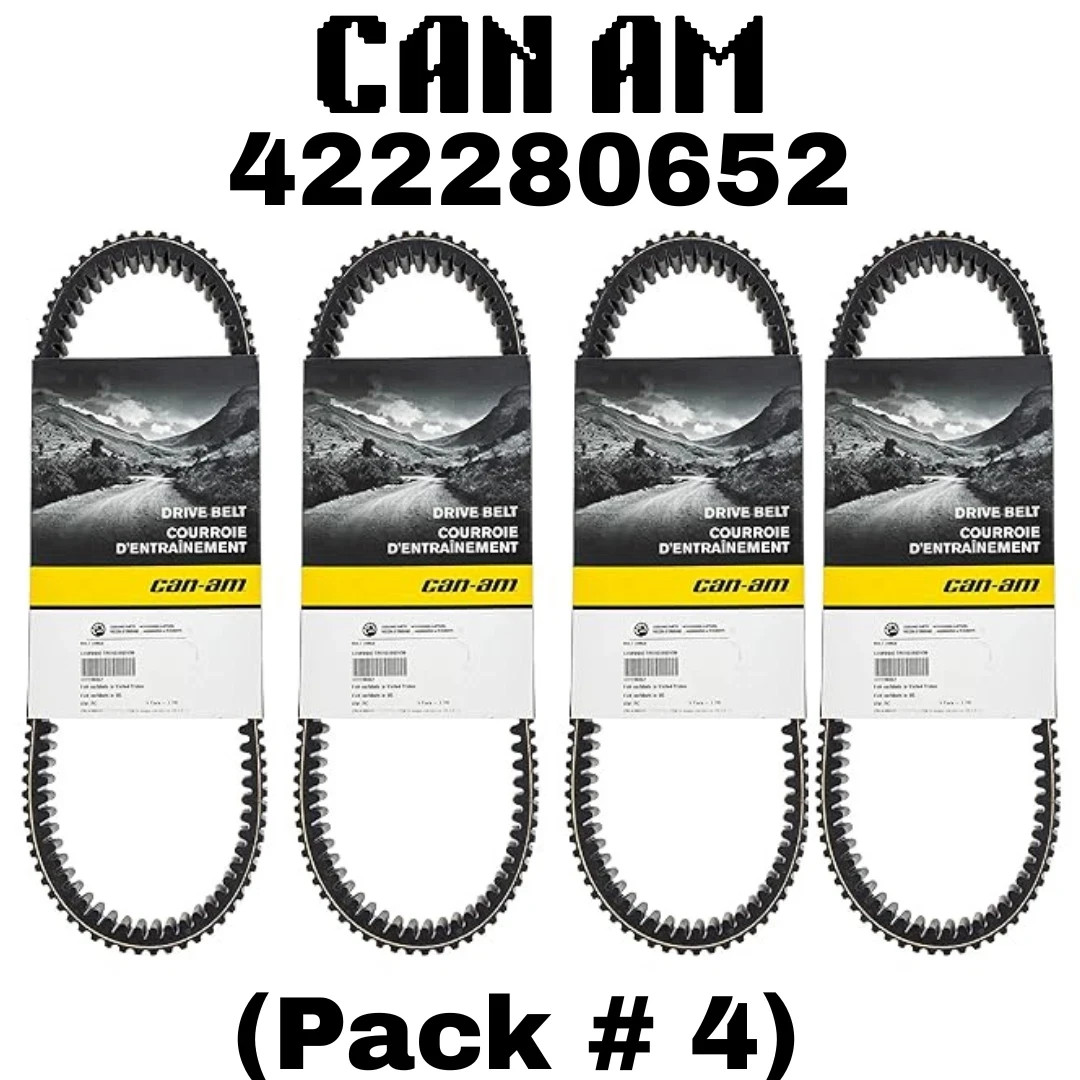 4 Pack Genuine Can-Am 422280652 OEM Clutch Drive Belts for Maverick X3 Turbo RR