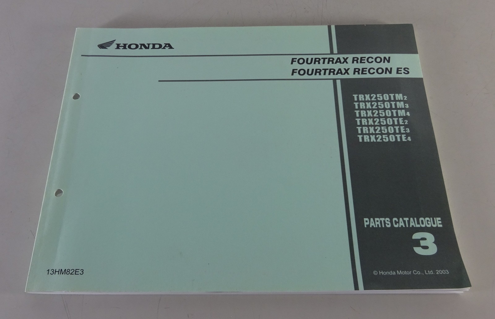 Parts Catalogue Honda Quad Fourtrax Recon / ES Stand 06/2001