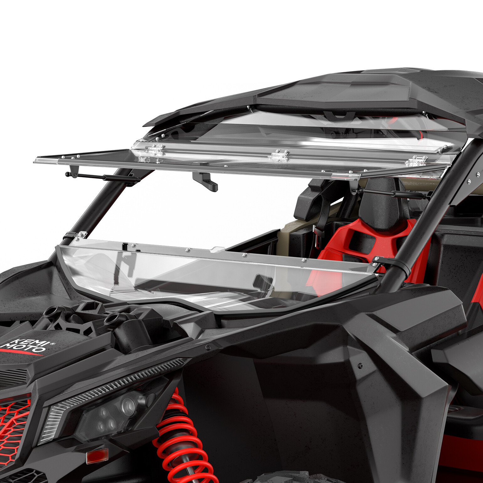 X3 Front Flip Windshield 1/4″ Thick PC for 2017-26 Can-Am Maverick X3/ Max R RR