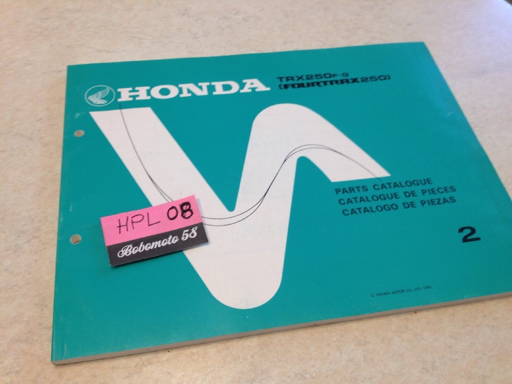 Honda Quad TRX250 F G TRX 250 Fourtrax Parts List, Spare Parts Catalogue