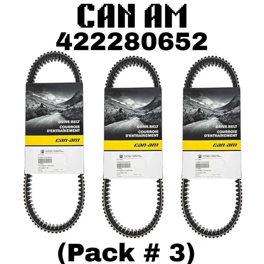 3 Pack Genuine Can-Am 422280652 OEM Clutch Drive Belts for Maverick X3 Turbo RR