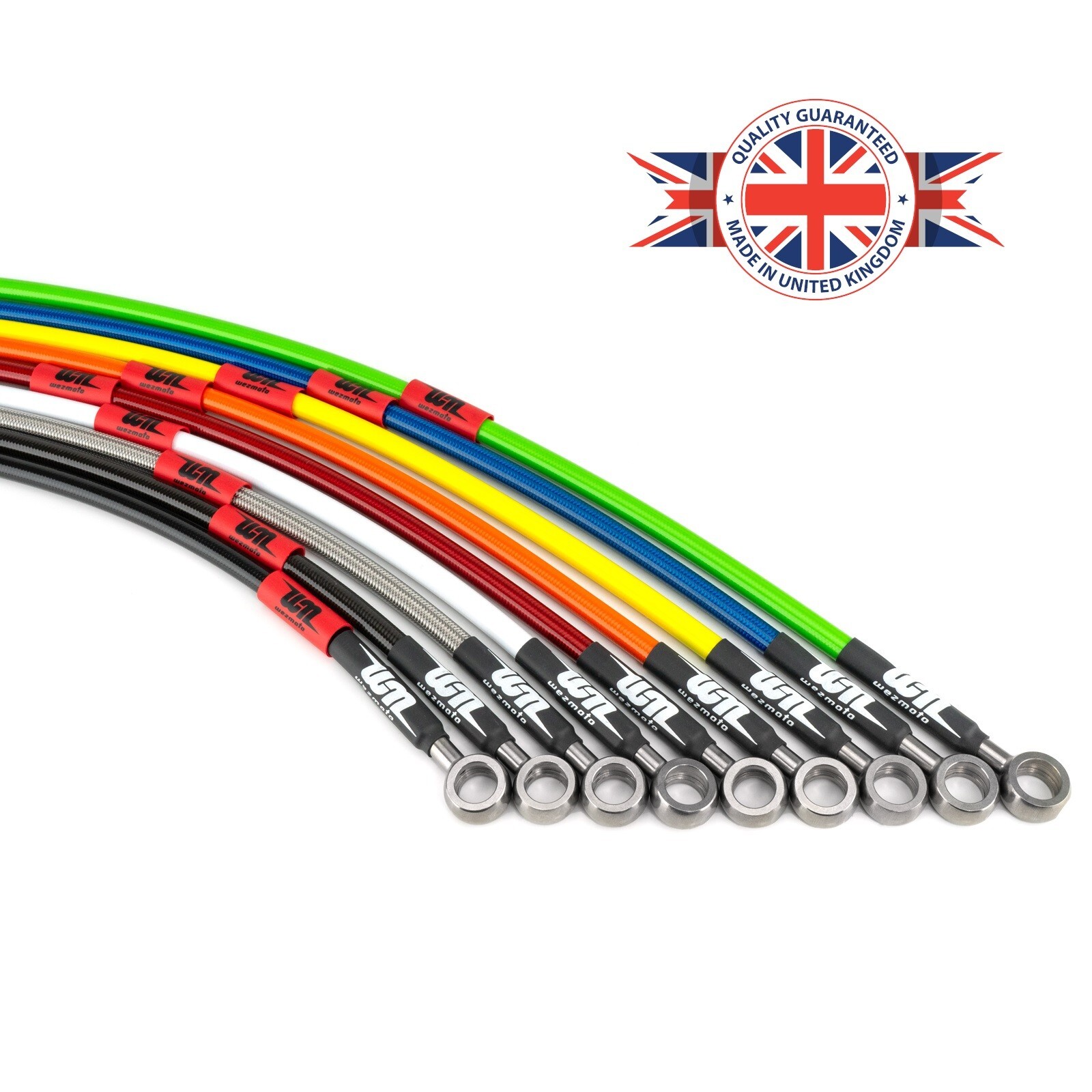 Wezmoto Honda Quad : TRX400 EX 2004-2006 Race Setup Braided Brake Hoses Kit