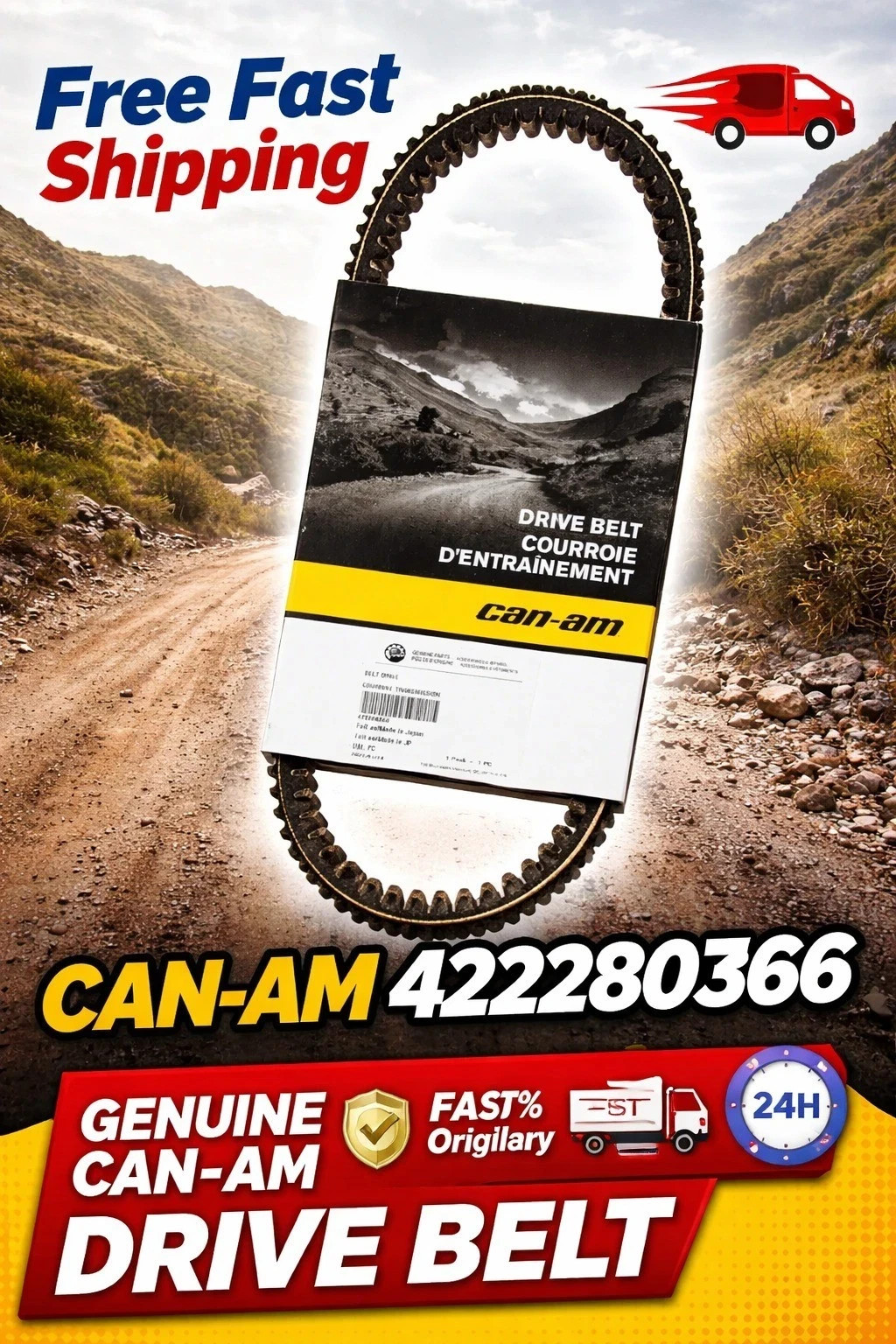 “Genuine Can-Am 422280366 OEM Clutch Drive Belt High Performance Fast Ship”