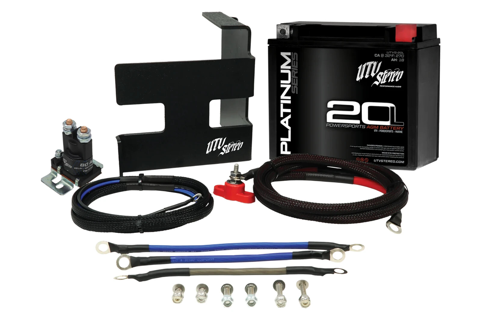 UTV Stereo Dual 2nd Battery Upgrade Kit CAN AM MAVERICK X3 ALL MODELS 2017+