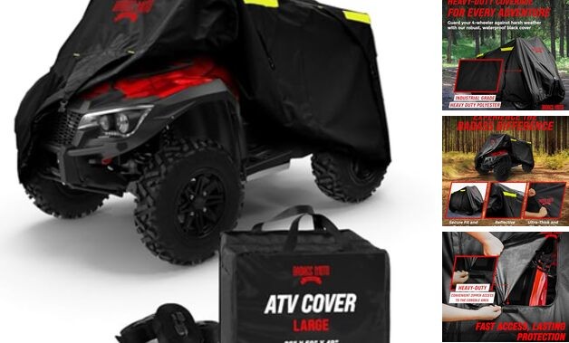 ATV Covers Waterproof Outdoor Heavy Duty, Rip ATV-LARGE 95″ LONG Zippered