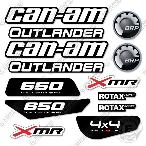 Fits Can-Am Outlander 650 XMR Decal Kit ATV – WHITE – 7 YEAR OUTDOOR 3M VINYL!
