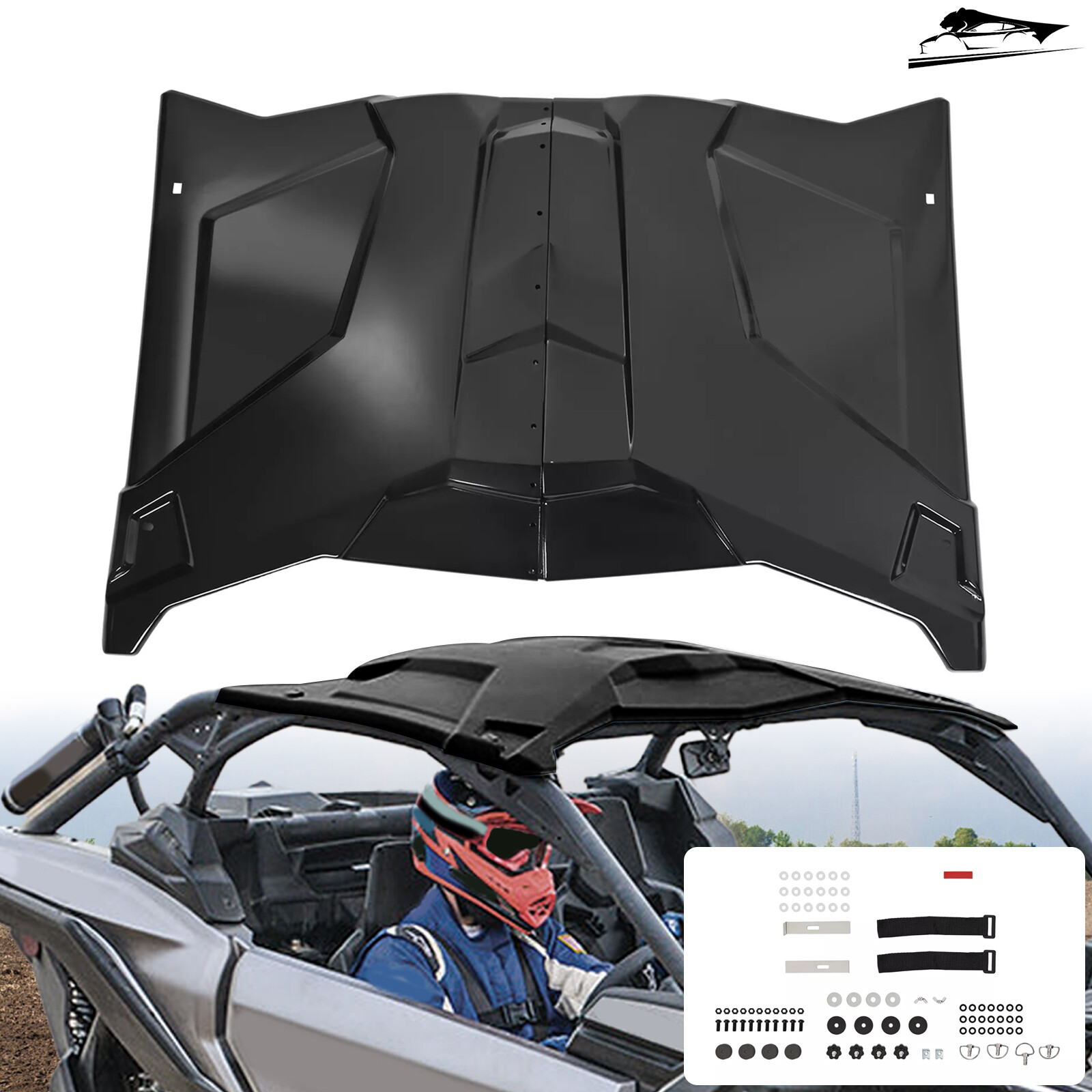 2Pcs UTV Hard Roof Top For Can Am Maverick X3 Turbo 2017-2025 2-Door # 715002902