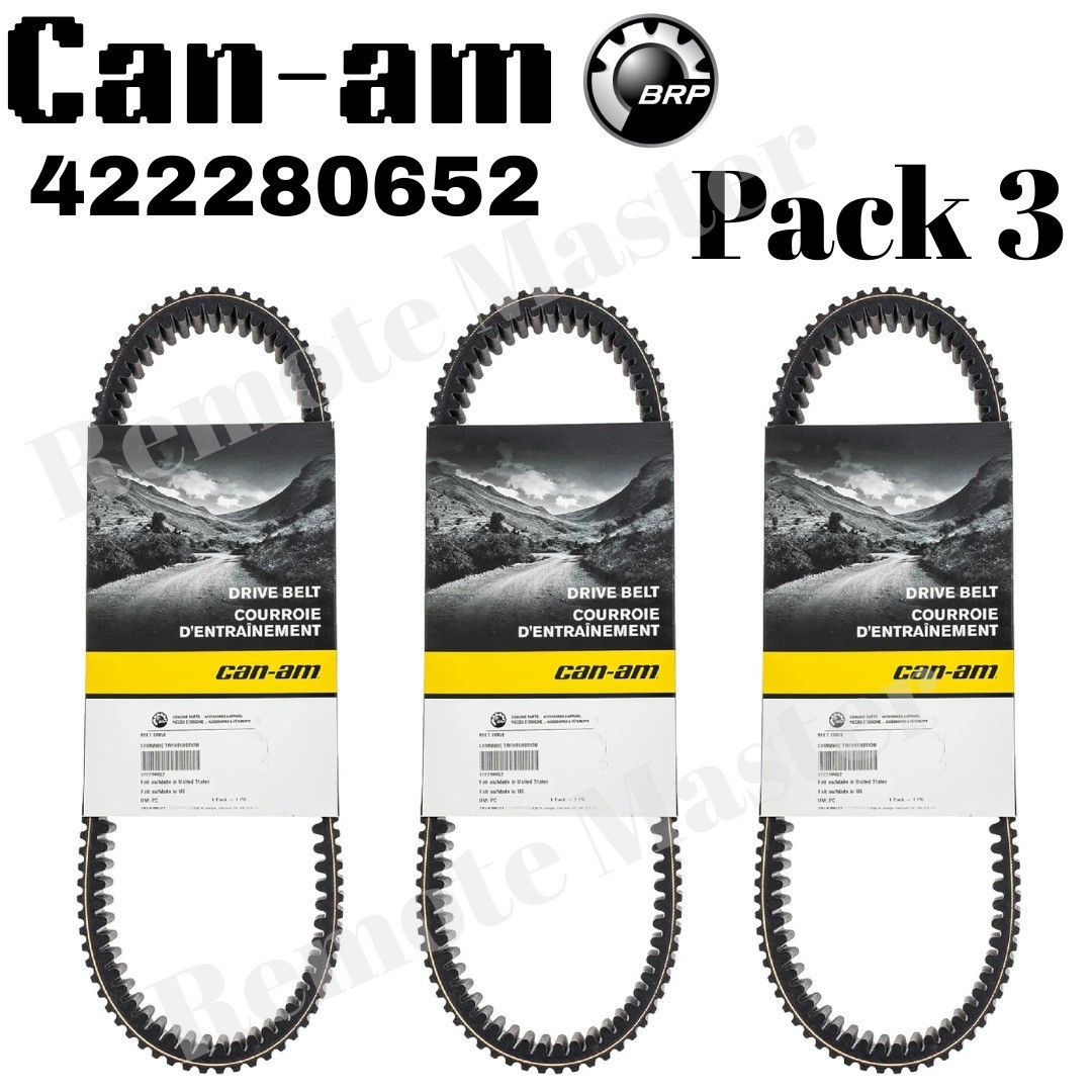 3 Pack Genuine Can-Am 422280652 OEM Clutch Drive Belts for Maverick X3 Turbo RR