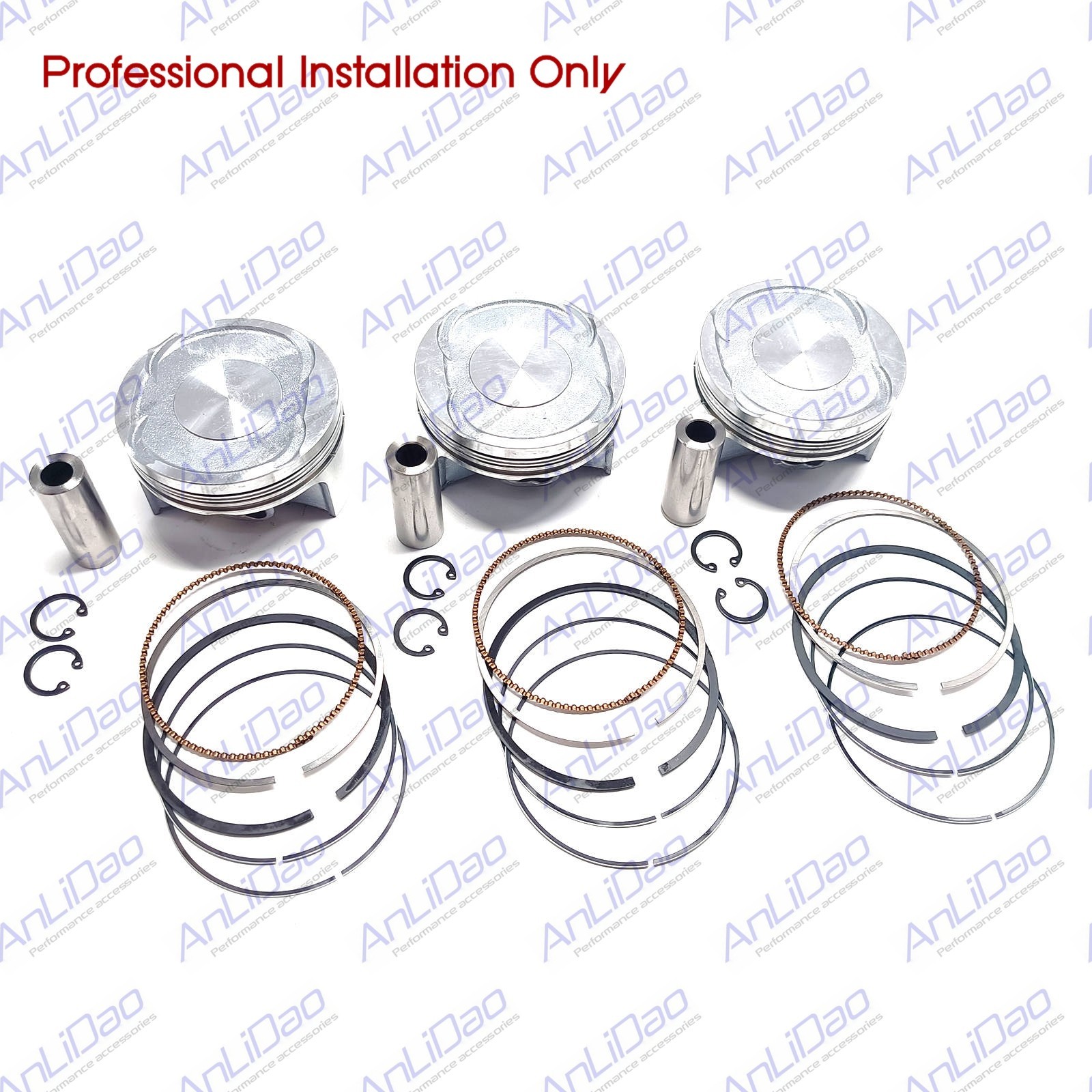 420892821 For Can Am Maverick X3 Stock Bore Cylinder 74mm New Piston Kit (All 3)