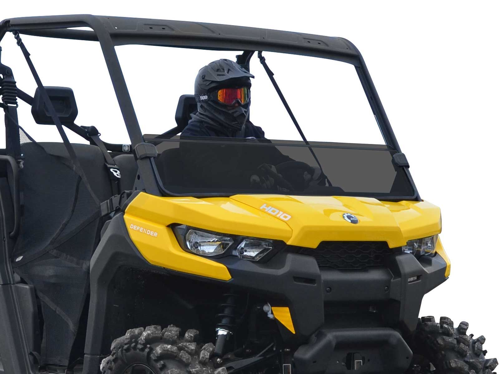 SuperATV Heavy Duty Half Windshield for Can-Am Defender HD (2016+) – Dark Tint